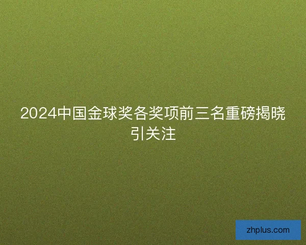 2024中国金球奖各奖项前三名重磅揭晓引关注 2024中国金球奖各奖项前三名重磅揭晓引关注